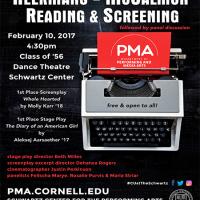  Poster showing details for for the Heermans-McCalmon Reading and Screening